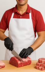 Mandil Charol blanco