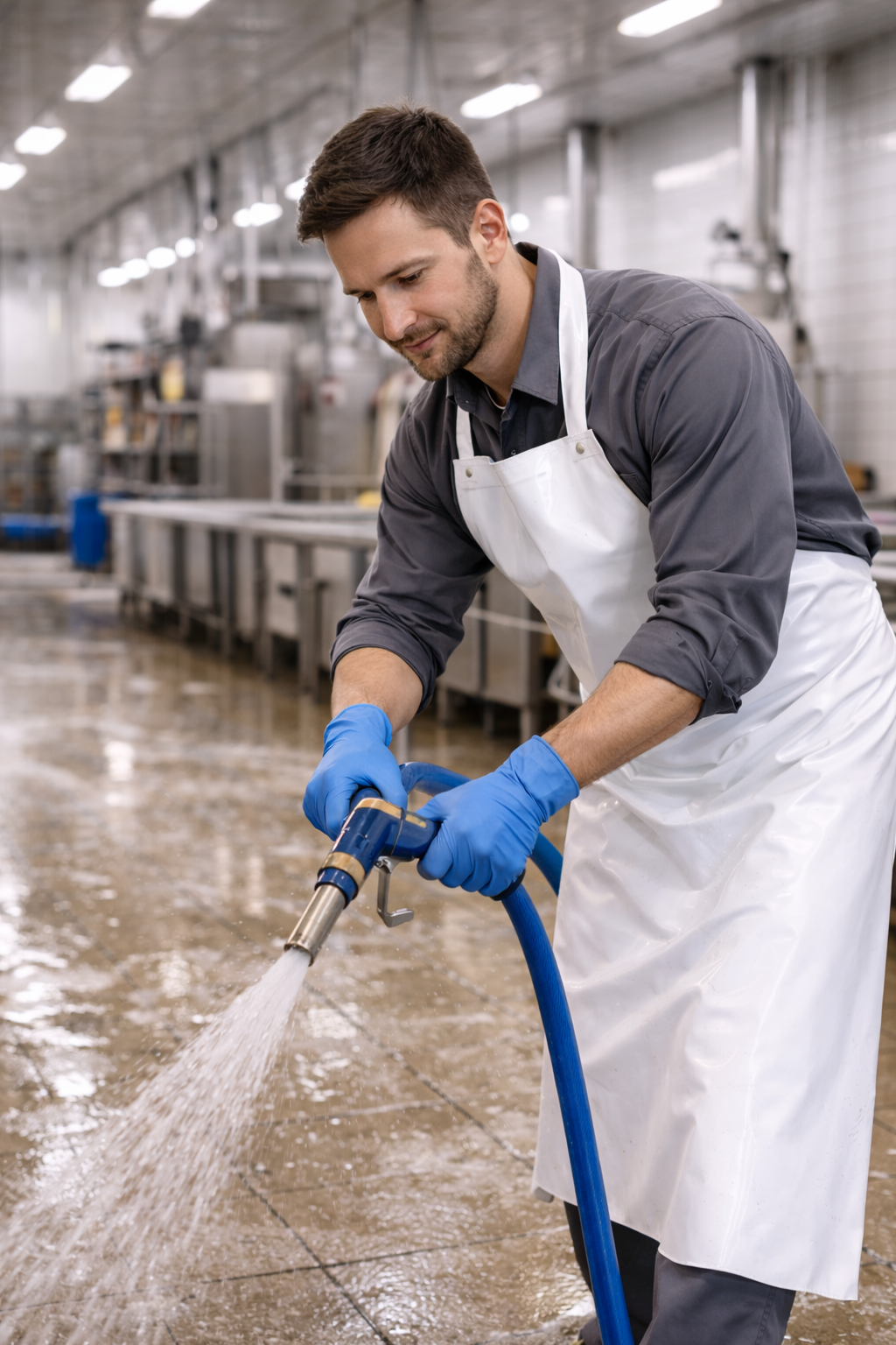 Mandil Charol blanco