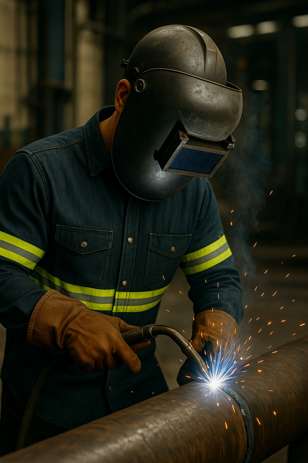 Camisa De Mezclilla Con Reflejante para Dama