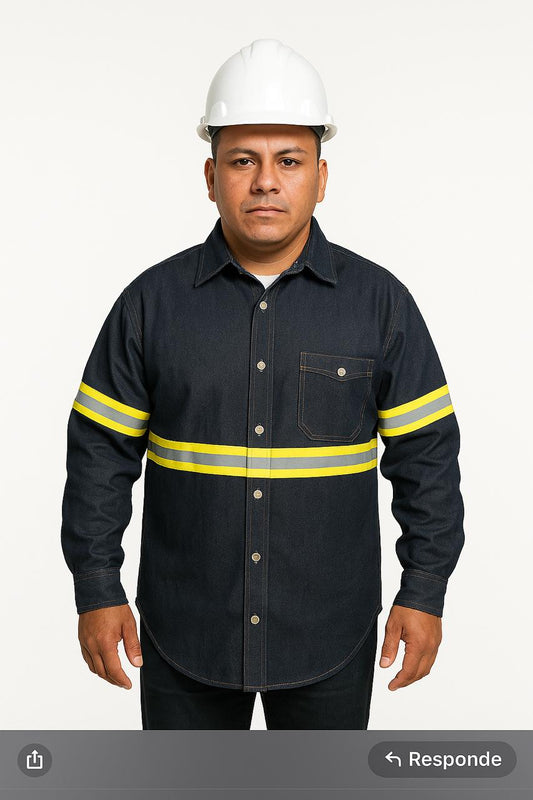 Camisola de mezclilla con reflejante