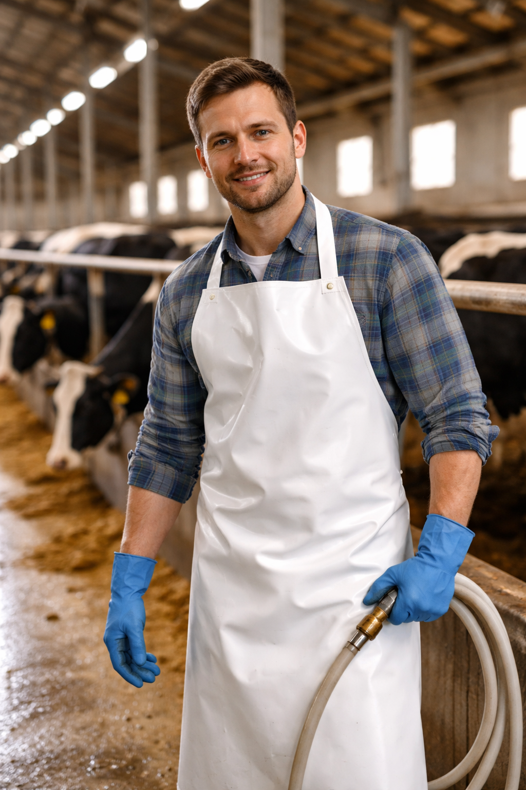 Mandil Charol blanco