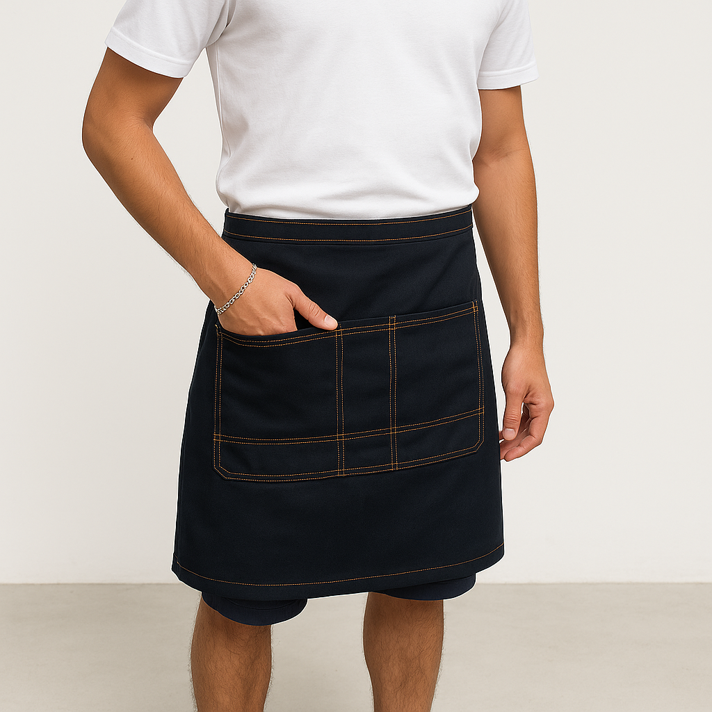 Medio mandil Con 3 Bolsas