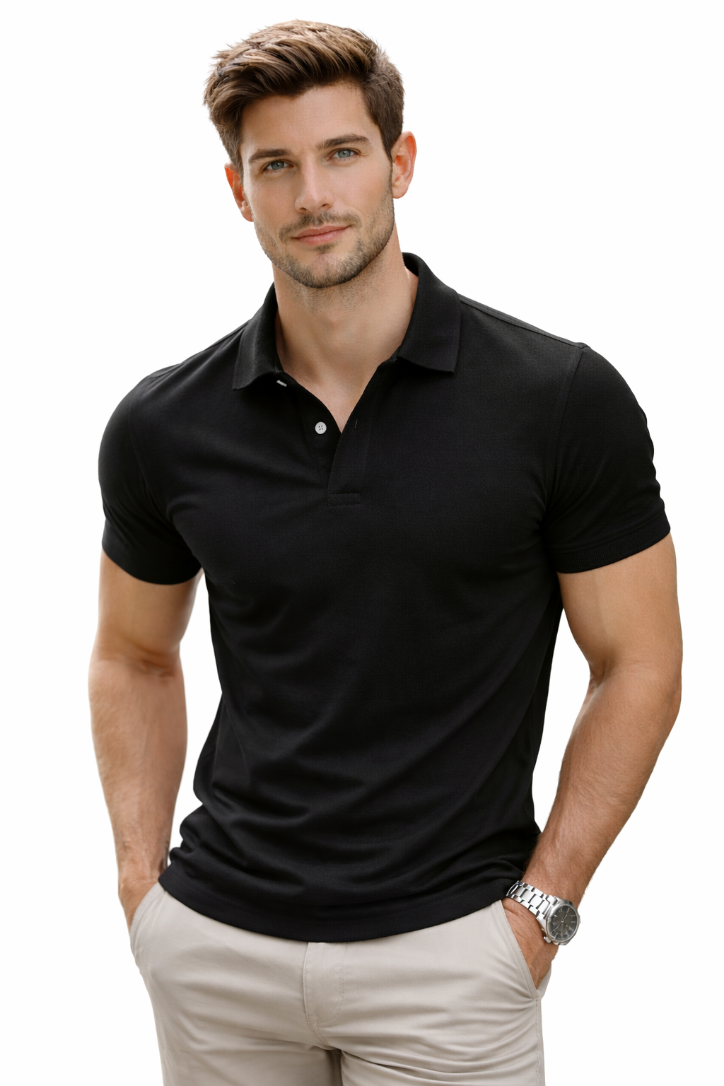 Playera tipo polo hombre
